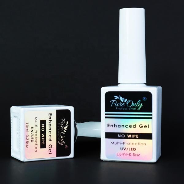 Matériau de protection de l'environnement Gel ongles vernis de base manteau haut avec lampe LED 30s Temps de guérison et choix écologique