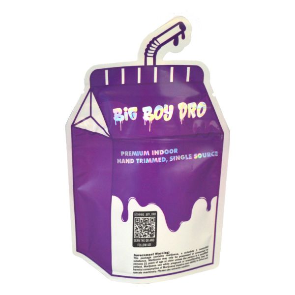Die Cut Irregular Ziplock Kush Tobacco Special Shaped Plastic Mylar Packs 3.5G Bag