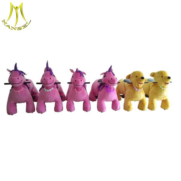Hansel hot-selling kids plush riding animals plush riding motorized animals