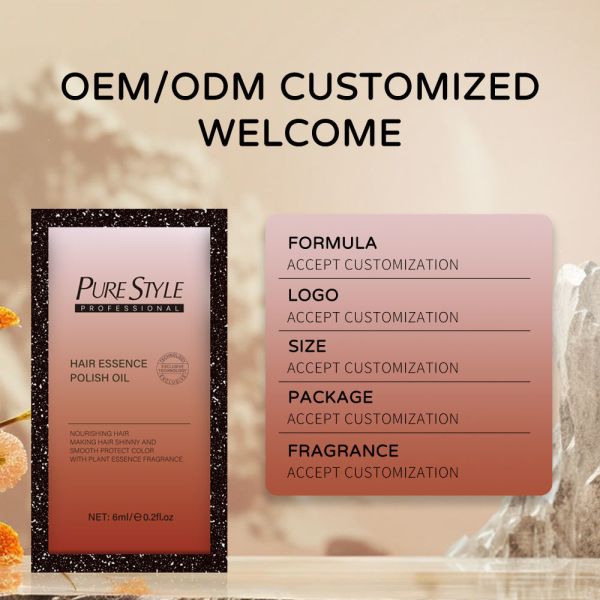 Moisturizing 6ml Hair Oil Hair Essence Polish for Repairing Split Ends and Damaged Hair OEM Hair Dye Factory