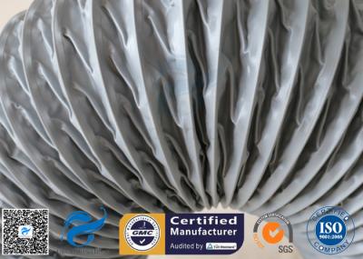 HVAC Flexible Air Duct PVC Coated Fiberglass Fabric Grey 200MM Hose Waterproof