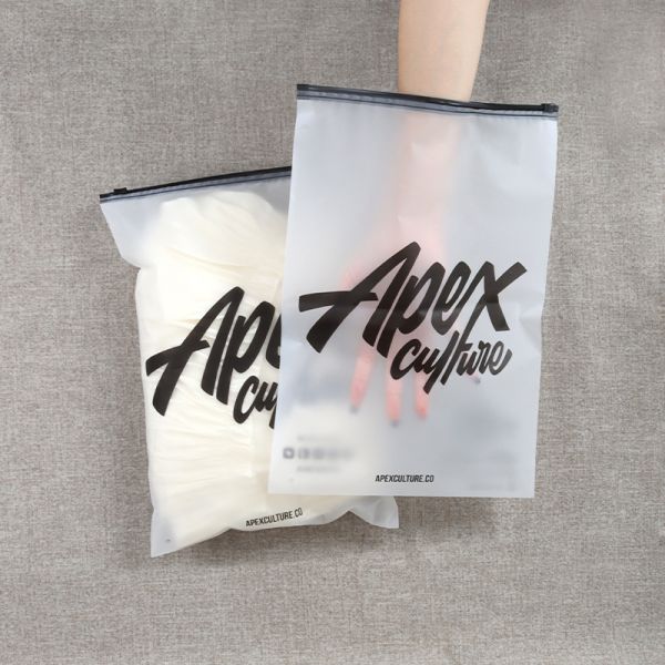 Zhihe High Quality Eco-Friendly 20cm X 20cm Zipper Clothing Bag Clear Plastic Selling Gift Bags Custom Logo Shoes Hot Stamping