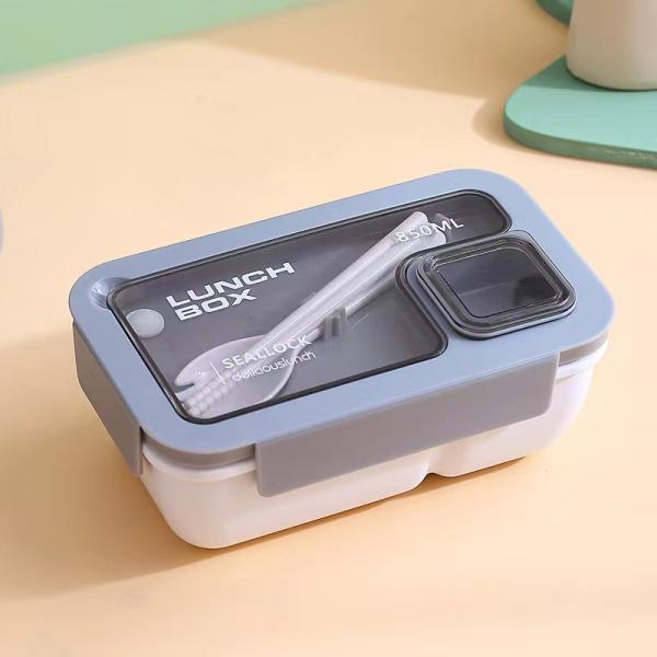 Reusable Portable Plastic Bento Lunch Box for All Applicable People at School Style
