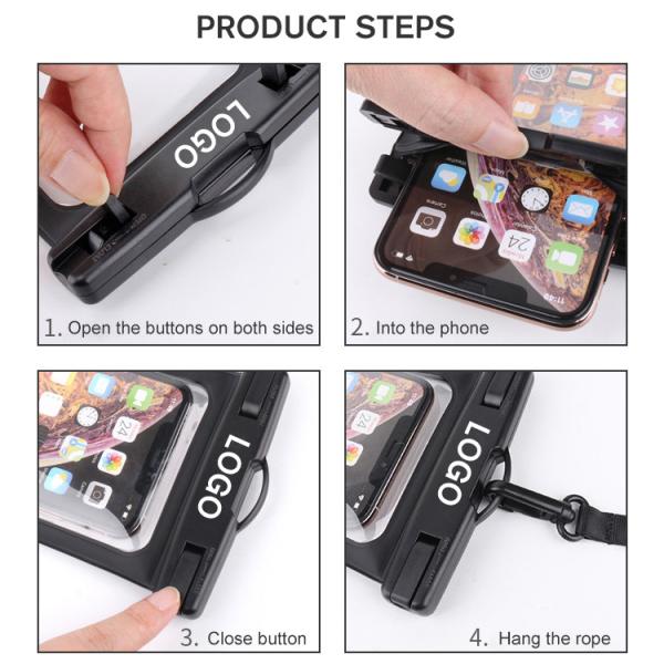 Colorful Waterproof Cell Phone Pouch Waterproof Phone Case Bag Universal PVC TPU