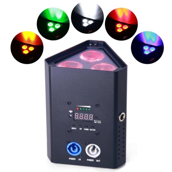 Rgbaw UV 3x18w Battery Operated Uplighting LED Par Can 6ch/10ch