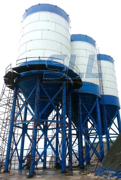 Vertical Cement Storage Silo For Bulk Powder Products 1000T Capacity