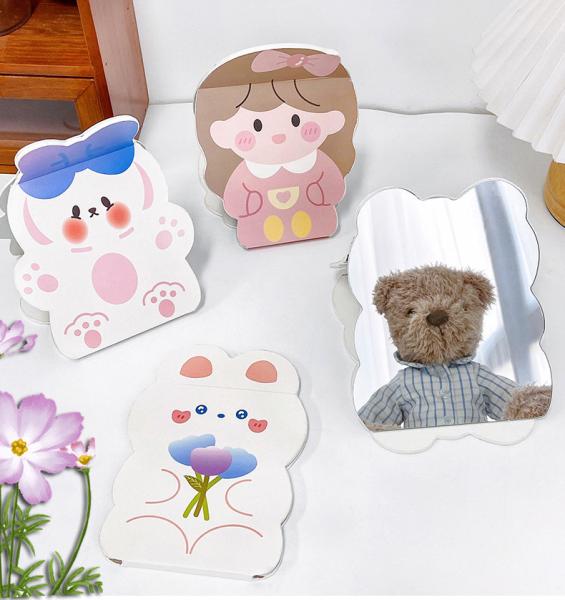 Extra LOGO maquillage pliable maquillage pliable mignon voyage cosmétique miroir de vanité pour et LOGO