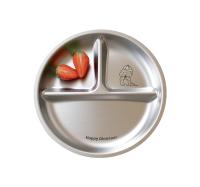 Plateaux ronds pour enfants en acier inoxydable 304