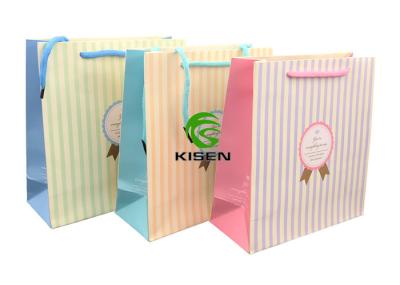 4 Colors Coated Paper Handle Shopping Bags With Handles Spot UV OEM Service