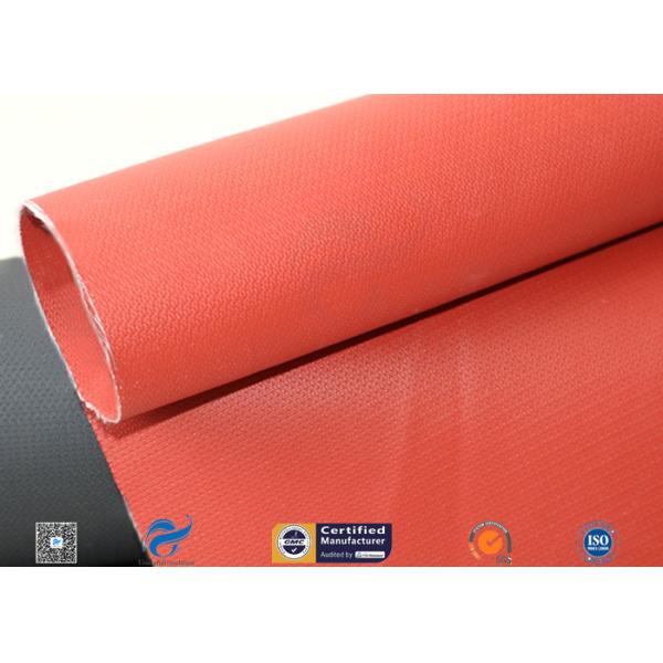 510gsm 0.5mm Red Silicone Coated Fiberglass Fabric Oil Resistant Material