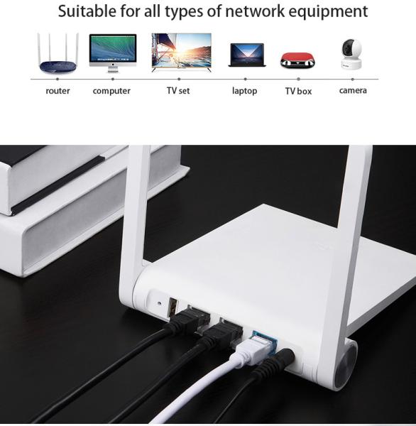 10ft Cat6 UTP イーサネットケーブル RJ45 接続器 - 裸銅