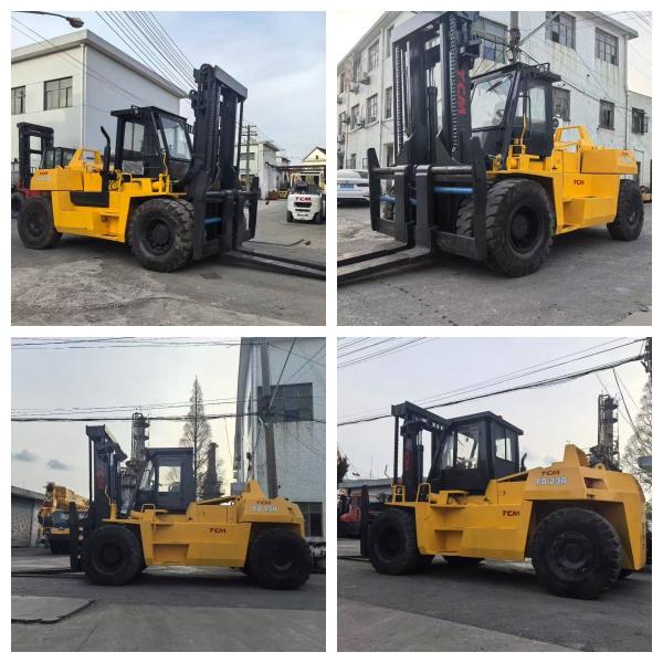 TCM 23 Ton Container Forklift Diesel Engine 300L Fuel Tank Used Forklift Truck Heavy Duty Port Handling Equipment