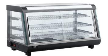 Stainless Steel Food Warmer Showcase 0.8 Kw Countertop Food Display