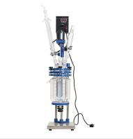 Reator de tanque agitado Jacketed do vidro da dupla camada do reator químico do laboratório 0.25L-3L