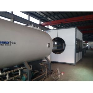 110mm-2000mm HDPE Pipe Extrusion Machinery with PLC Automatic Control System and Vacuum Calibrating Method for Pre-insulated Pipe Production