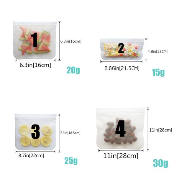 Leakproof PEVA k Packaging Bag Foldable For Fruit 28*27*5cm
