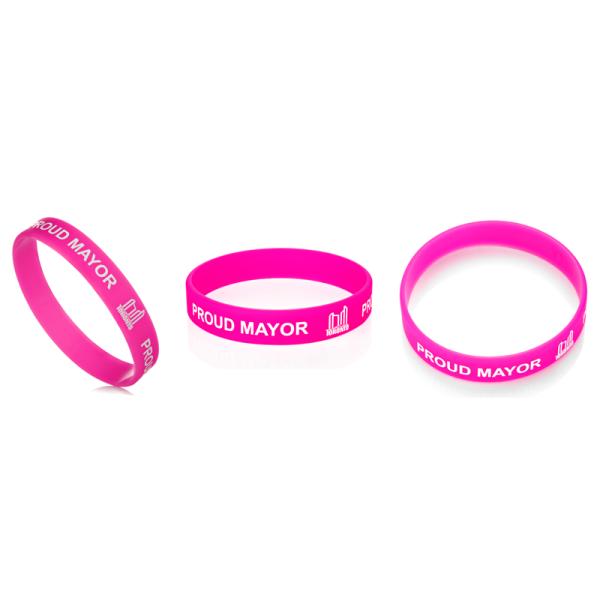 Military rubber bracelets imprinted customized color strong elasticity