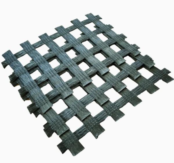 High Performance Fiberglass Geogrid 150-150 Kn/m Durable Reinforcement For Road Soil Stability