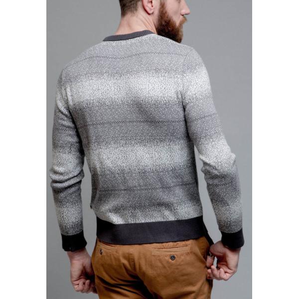 100 Cotton Knit Pullover Sweater Frequency Ombre Stripe For Adult Male