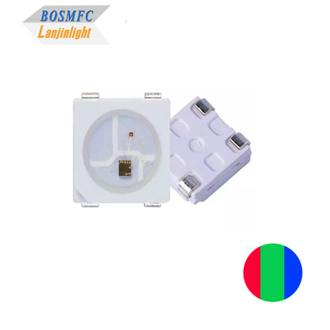 IC intégré à 4 broches Smart 5v SMD 5050 RGB SMD LED ws2813 Ws2812 PLCC4 écran d'affichage tricolore Chip Led For Led