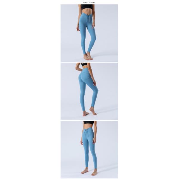 collants nus de gymnase de colorant de lien de peau de guêtres de séance d'entraînement du yoga 220gsm avec des poches