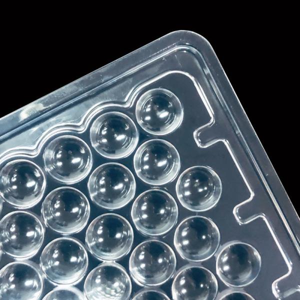 Classe 100 Caixa de bolhas PET transparente Caixa moldada para lentes de contacto e peças ópticas