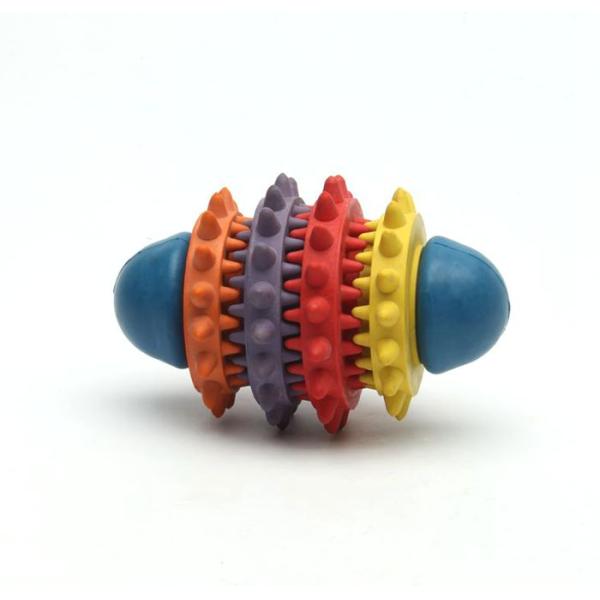 Christmas Gift Rubber Chew Toys / Colorful Dog Teeth Cleaning Toy 209g Weight