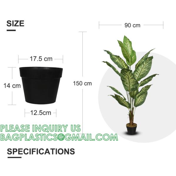 Artificial Green Dieffenbachia Plant 2 Pack - Faux Indoor Plant Spray - EverGreen Greenery For Home Or Office Decor