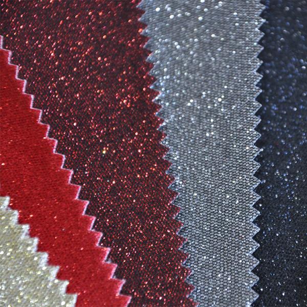 Professional Glitter Leather Fabric Eco Friendly Normal Peeling Strength