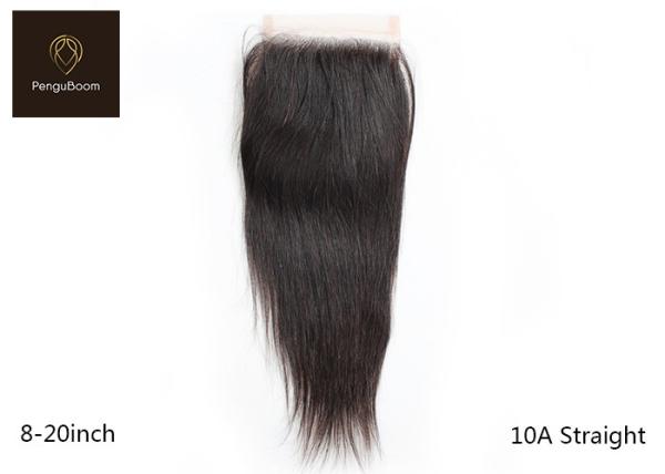 8-20 inches 4 by 4 Remy Human Hair Closure Tight And Neat