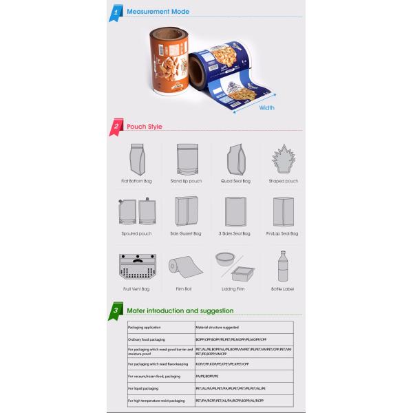 PET/VMPET/PE Plastic Packaging Film Roll Customize Printing Multilayer For Snacks Food
