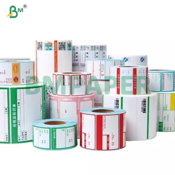White Top Semi - Gloss One Side Silicone Coated Label Glassine Paper Roll