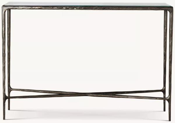 Bedroom Functional Console Table Furniture With Stainless Steel And Glass Top