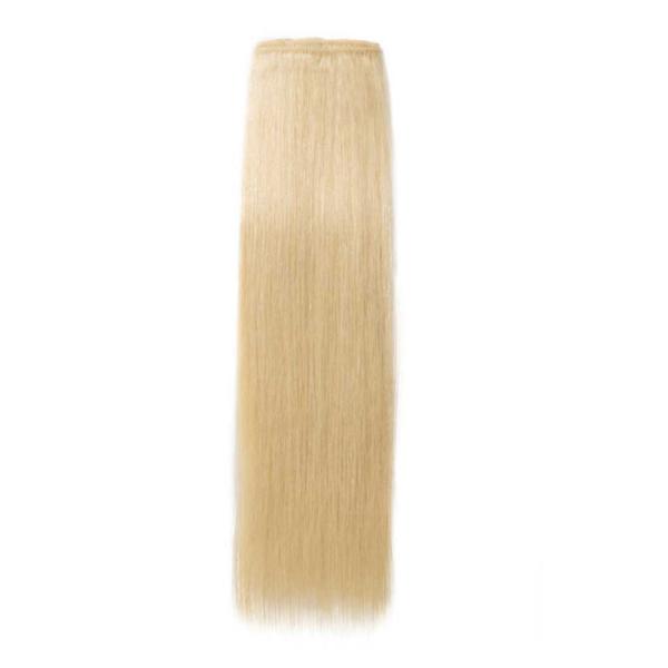 100% Human Hair Clip In Hair Extensions and Soft Shiny No Tangle 613 /24 Color