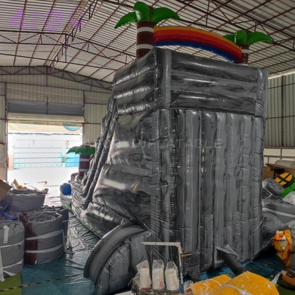 Grade comercial 8x3m Casa de salto explodir China pátio traseiro Moonwalk deslizamento de água inflável