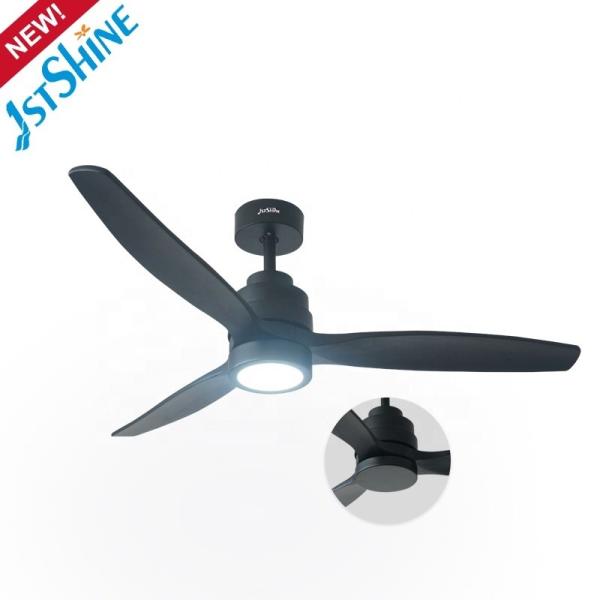 Novo produto de refrigeração de ar Ventilador de teto preto com luz LED multicolor por 1stshine