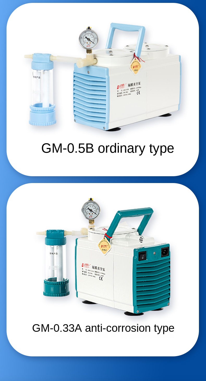 For GM Series Electric Anti-Corrosion Oil-Free Diaphragm Filter Vacuum Pump