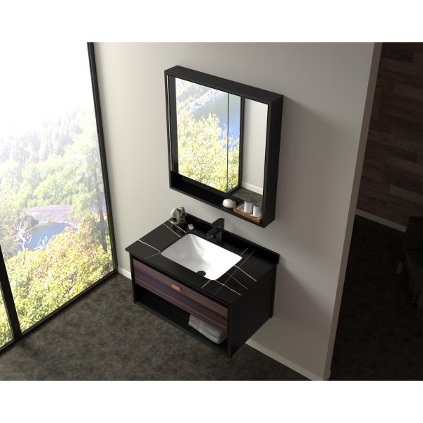 стена шкафа зеркала Ванная комната 800mm установила искусственный мраморный Countertop