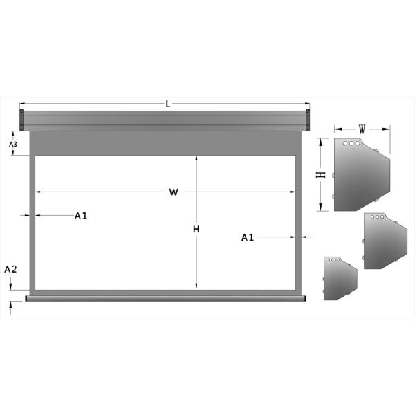 Высокое определение моторизовало экран репроектора для конференц-залов/домашнего кинотеатра