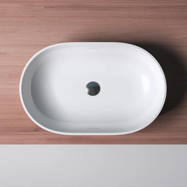 Unique Design Bathroom Countertop Basin Matt White W550*H130*D400mm