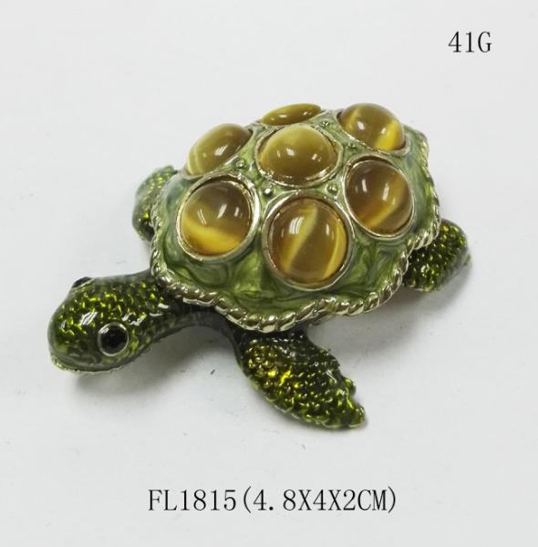 Metal Turtle jewelry box with diamond Decoration new mini  turtle jewelry box