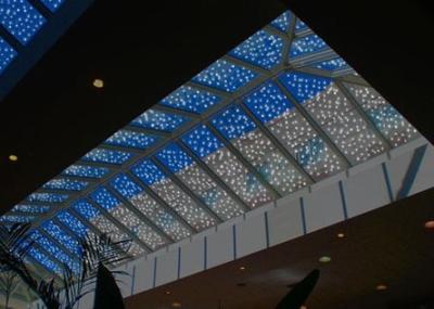 Flat Insulated Sunroom Ceiling Laminated LED Glass Panel 100ms 8.7mm