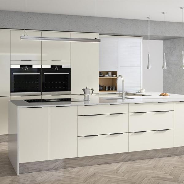 Hot Modular Wood Kitchen Cabinet Set with Modern Style Lacquer Surface Treatment