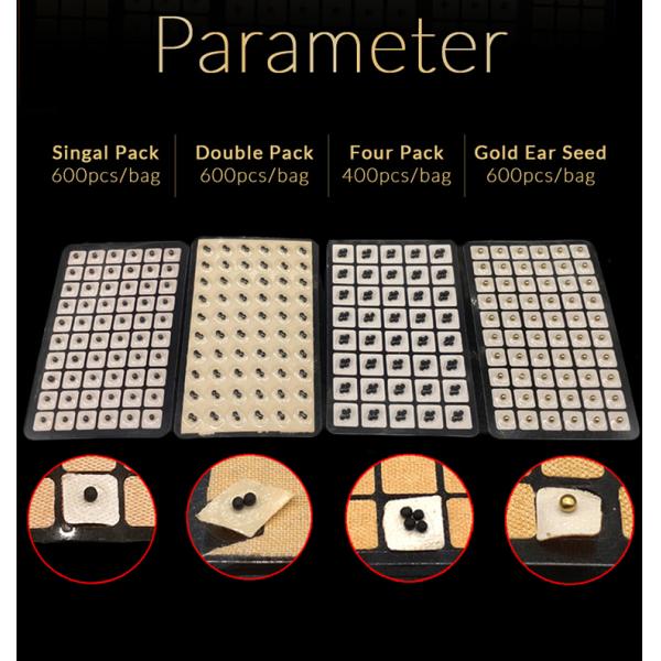 Gold Ear Acupuncture Point Magnetic Patches Set for Auricular Magnet Treatment 100pcs