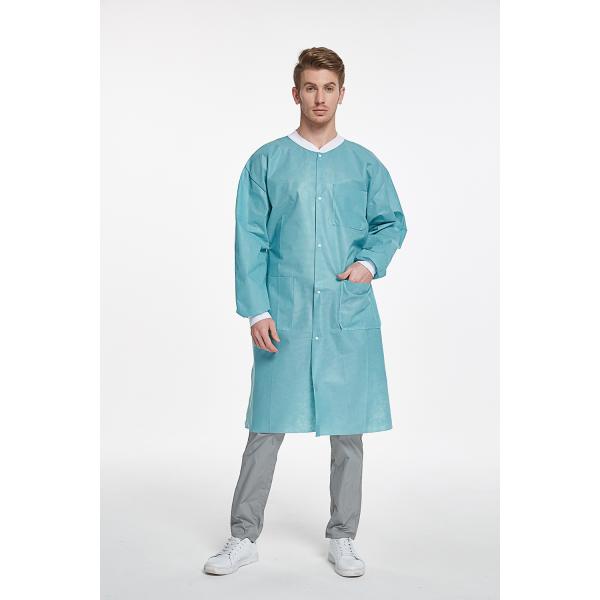 SMS fabric non-woven lab coat medical disposable full length disposable lab coat