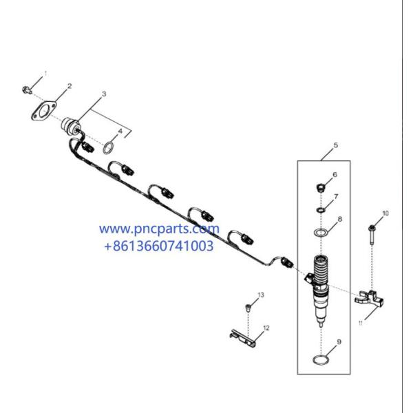 RE533608 Deere 410E Dump Truck Electronic Fuel Injector
