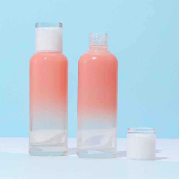 100ml 120ml Luxury Cosmetics Packaging Pink Glass Acrylic Lotion Essence Face Cream Jar