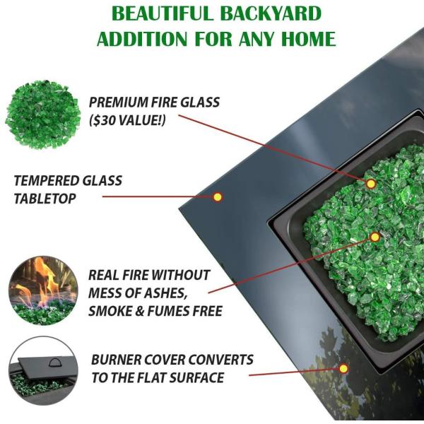30'' Alloy Steel Outdoor Natural Gas Firepit 50,000 BTU Propane