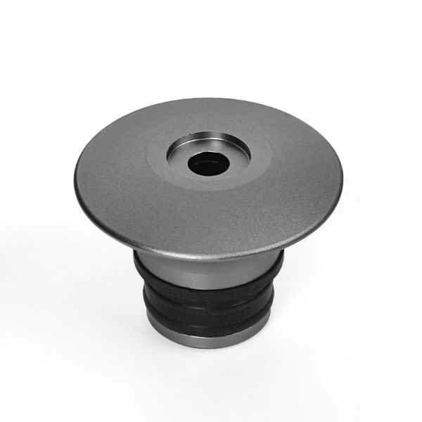 Custom CNC Machined 6061 Aluminum Alloy Massage Gun Head, Sandblasted Anodized Gray Massage Tip for Massage Chair & Fascia Gun