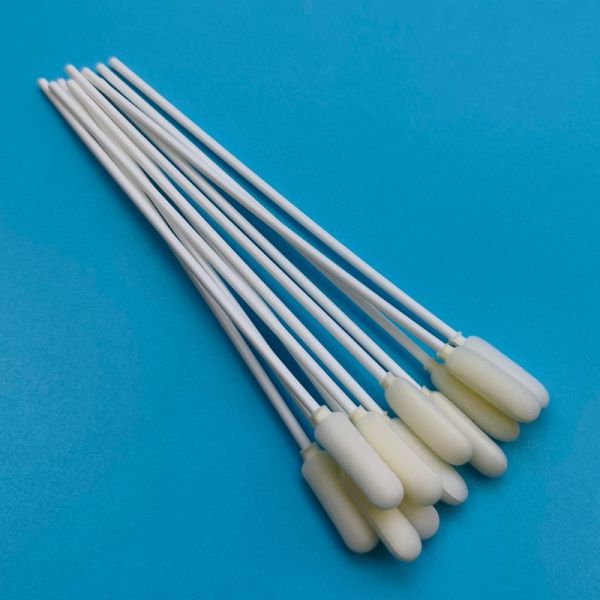 14cm Disposable Long PP Stick Big Foam Tip Oral Swab Sterile Specimen Collection Swab Flu Test Sampling Swab